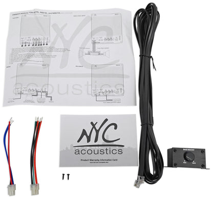 NYC Acoustics NSE12L 12" 1200w Powered Car Subwoofer/Sub Enclosure+LED+Amp Kit