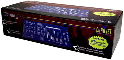 (4) FARENHEIT FHB-118 LED RGB DMX LED PAR Can Wash Lights+Controller+Cables+Bag