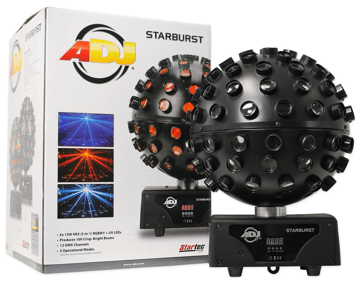 American DJ ADJ Starburst LED Sphere Shooting Beam Lighting Effect+Wash Light