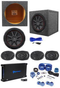 (2) RV69.4A Speakers + 12" Sub, 5-Channel Amp Bundle