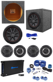 (2) RV6.3A Speakers + 12" Sub, 5-Channel Amp Bundle