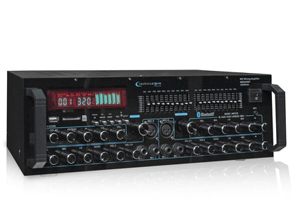 SPGN124 2-Pack + MM2000BT Bluetooth Mixer Amplifier Bundle