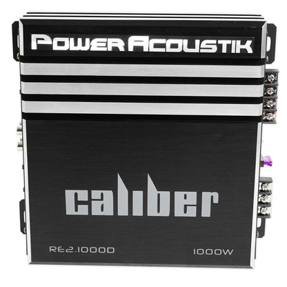 Power Acoustik RE2-1000D 1000 Watt 2-Channel Car Audio Amplifier Amp+Wire Kit