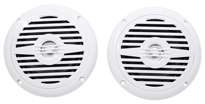 MS525W White 5.25" Marine Speakers + MAC525W White Pods Bundle