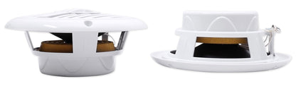 MS525W White 5.25" Marine Speakers + MAC525W White Pods Bundle