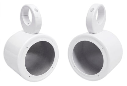 MS525W White 5.25" Marine Speakers + MAC525W White Pods Bundle