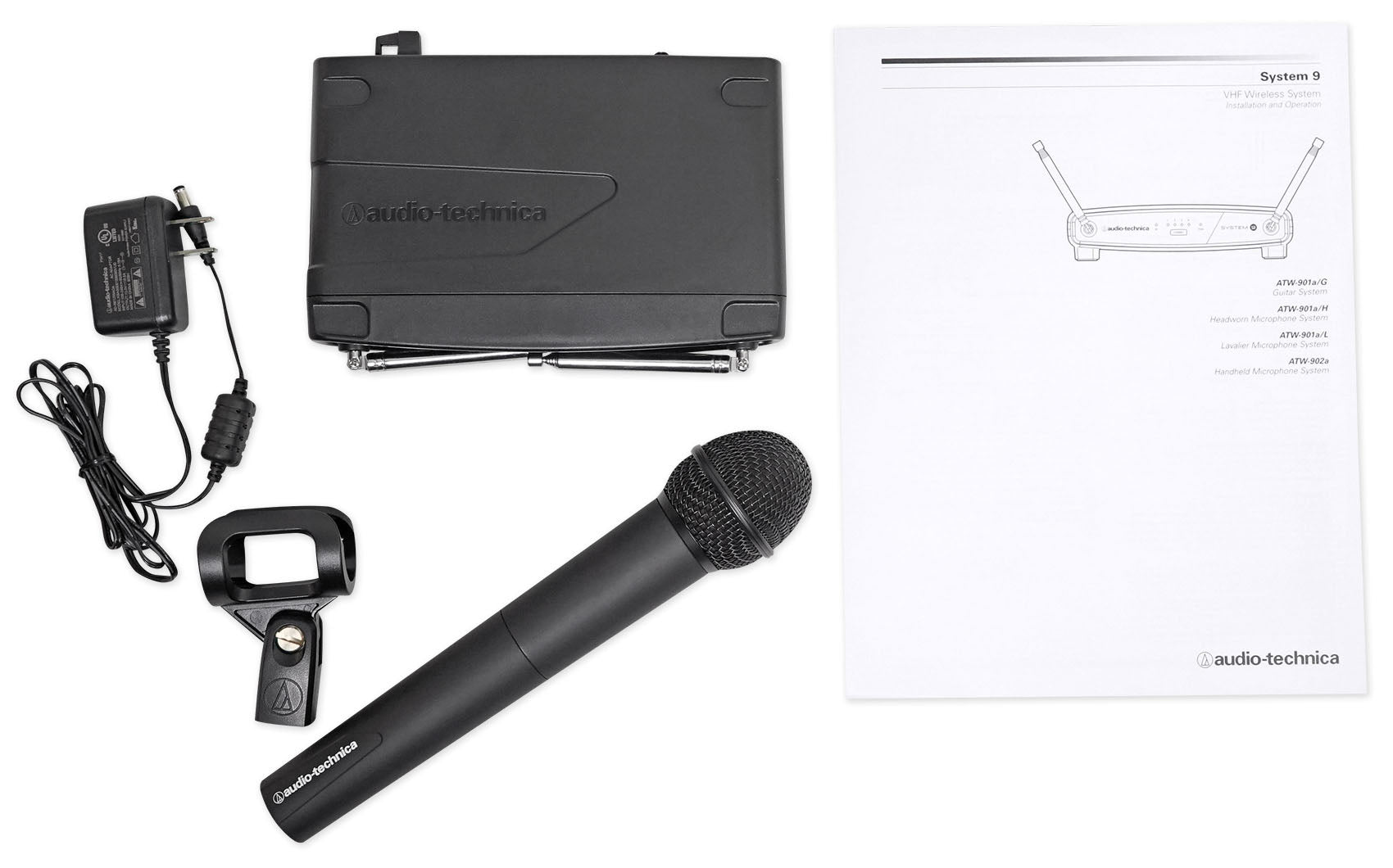 Audio Technica ATW-902a Wireless Handheld Microphone Mic + Bluetooth Speaker