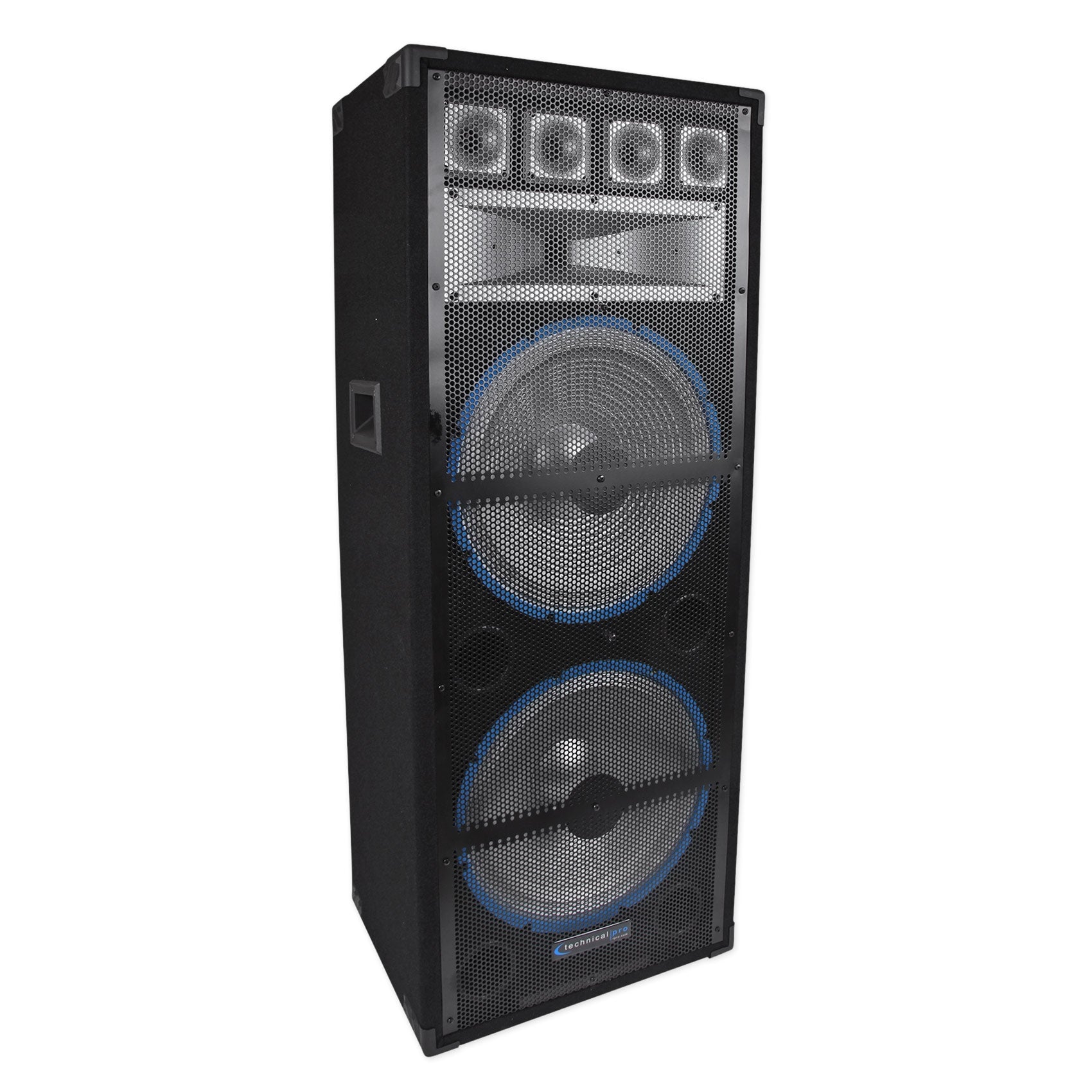 DJ Package w/ (2) Dual 15" 1800 Watt LED Speakers+Amplifier+Mixer+Mic+Headphones