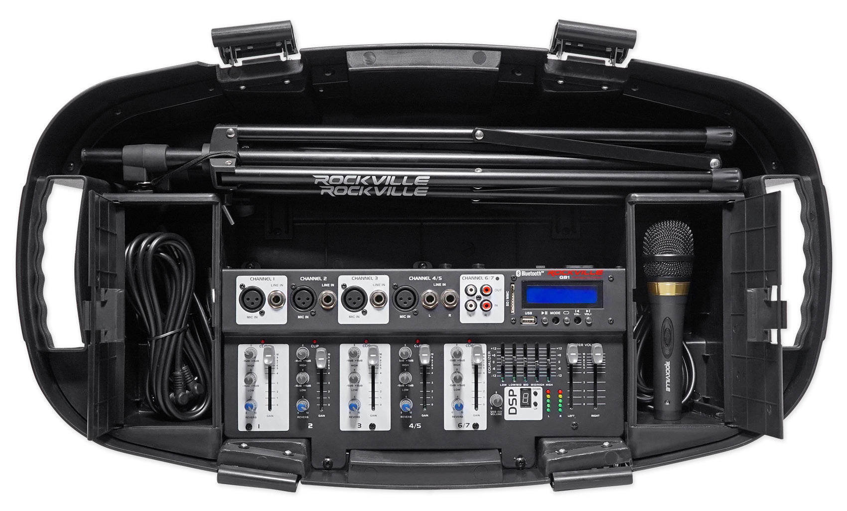 GB1 Portable PA + RWM4200VH 4-Mic System Bundle