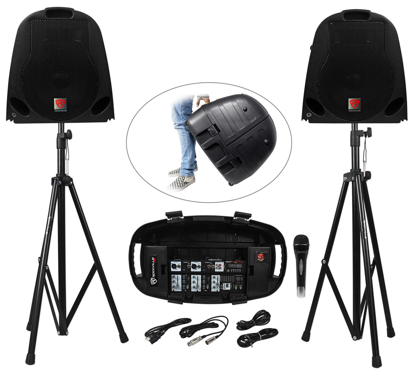 GB1 Portable PA + RWM4200VH 4-Mic System Bundle