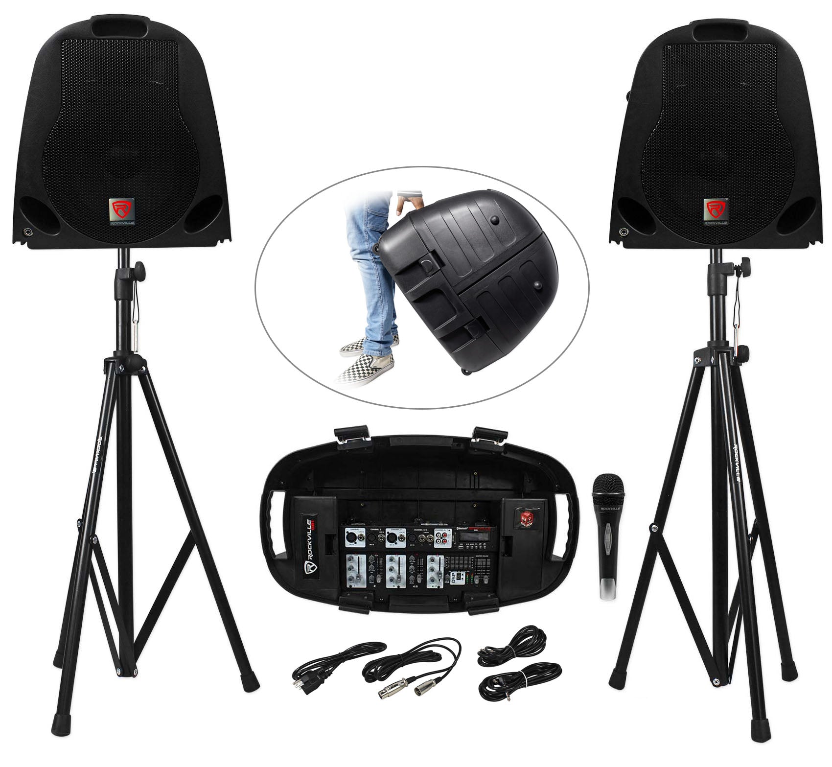 GB1 Portable PA + RWM4200VH 4-Mic System Bundle