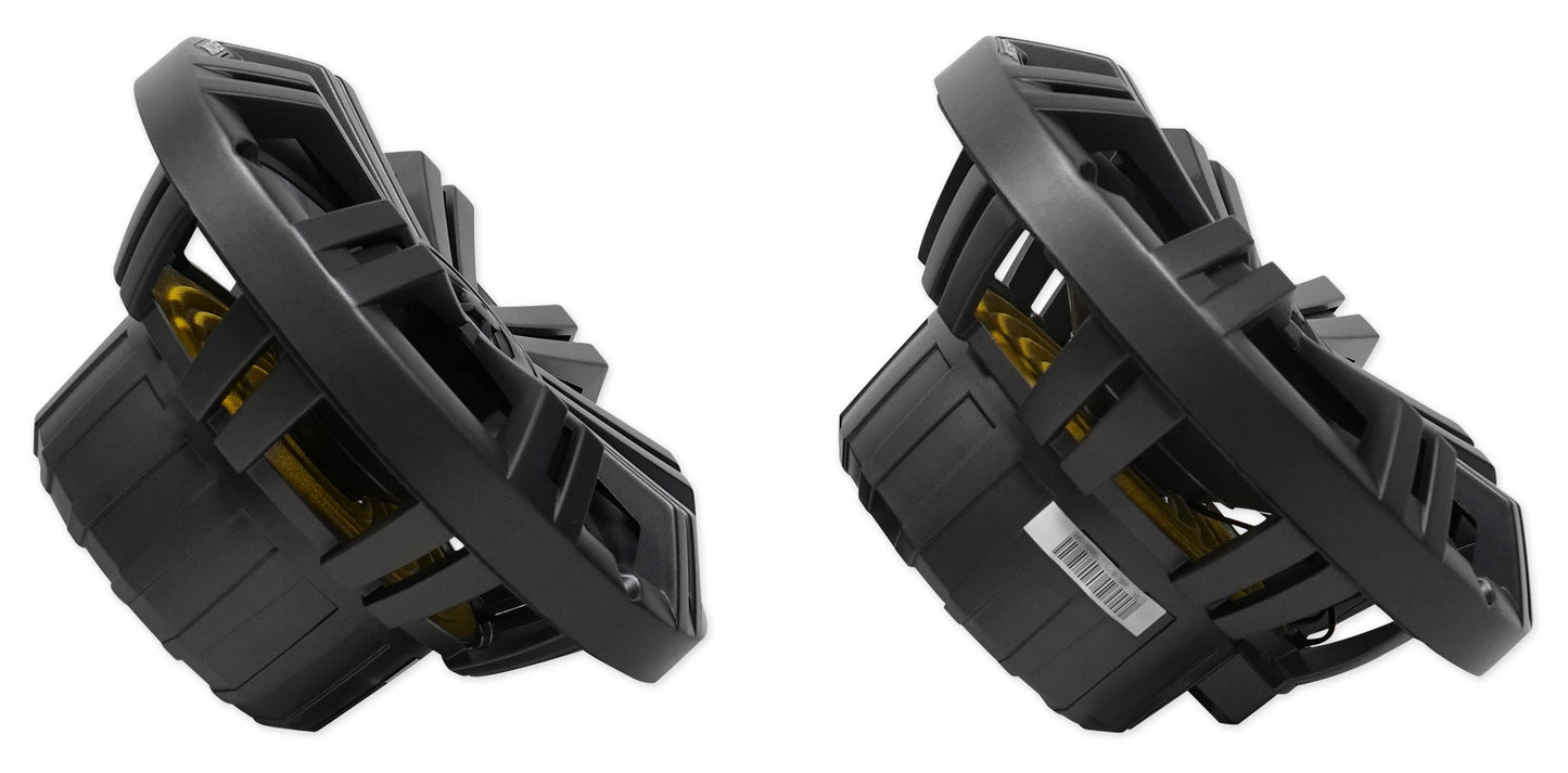 4) KICKER 45KM84L 8" 1200 Watt Marine Boat Wakeboard Tower Speakers w/LED's KM8