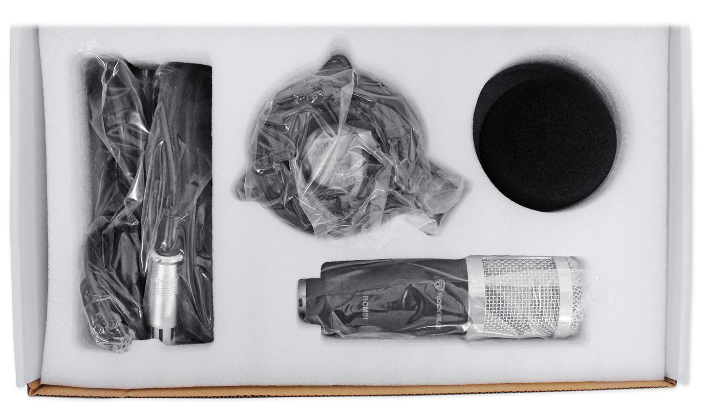 RCM01 Condenser Microphone + Samson MD5 Weighted Desktop Stand Bundle