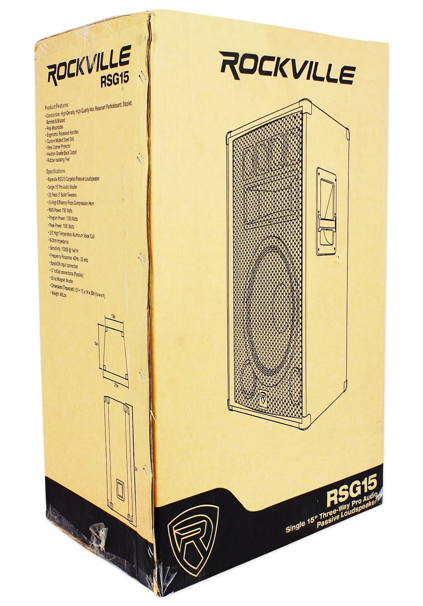 RSG15 15" Speakers 2-Pack + RPM870 Powered Mixer Bundle