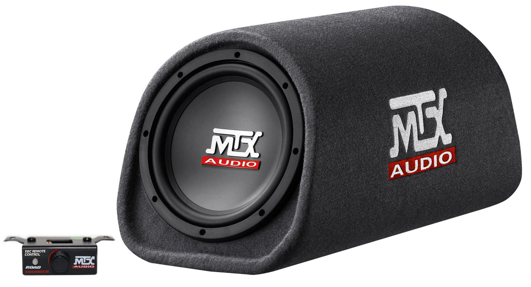MTX Road Thunder RT8PT 8” 240 Watt Powered Vented/Ported Bass Tube+Amp Wire Kit