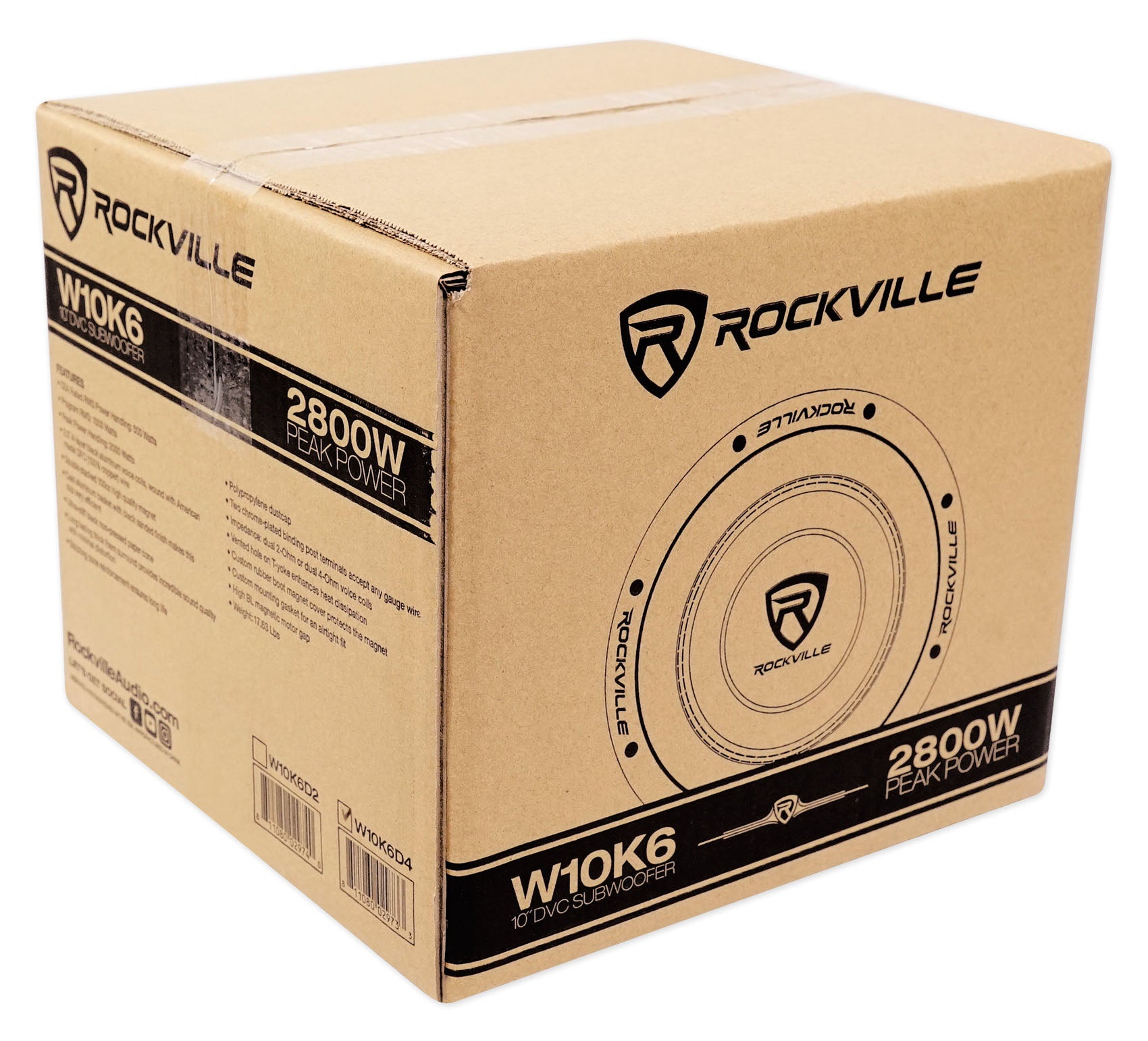 W10K6D4 V2 10" Subwoofers 2-Pack + KRYPTON-M3 Amplifier Bundle