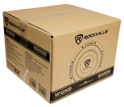 K9 Series 12" D4 V3 Subwoofer 2-Pack + Dual 12" Sealed Enclosure Bundle
