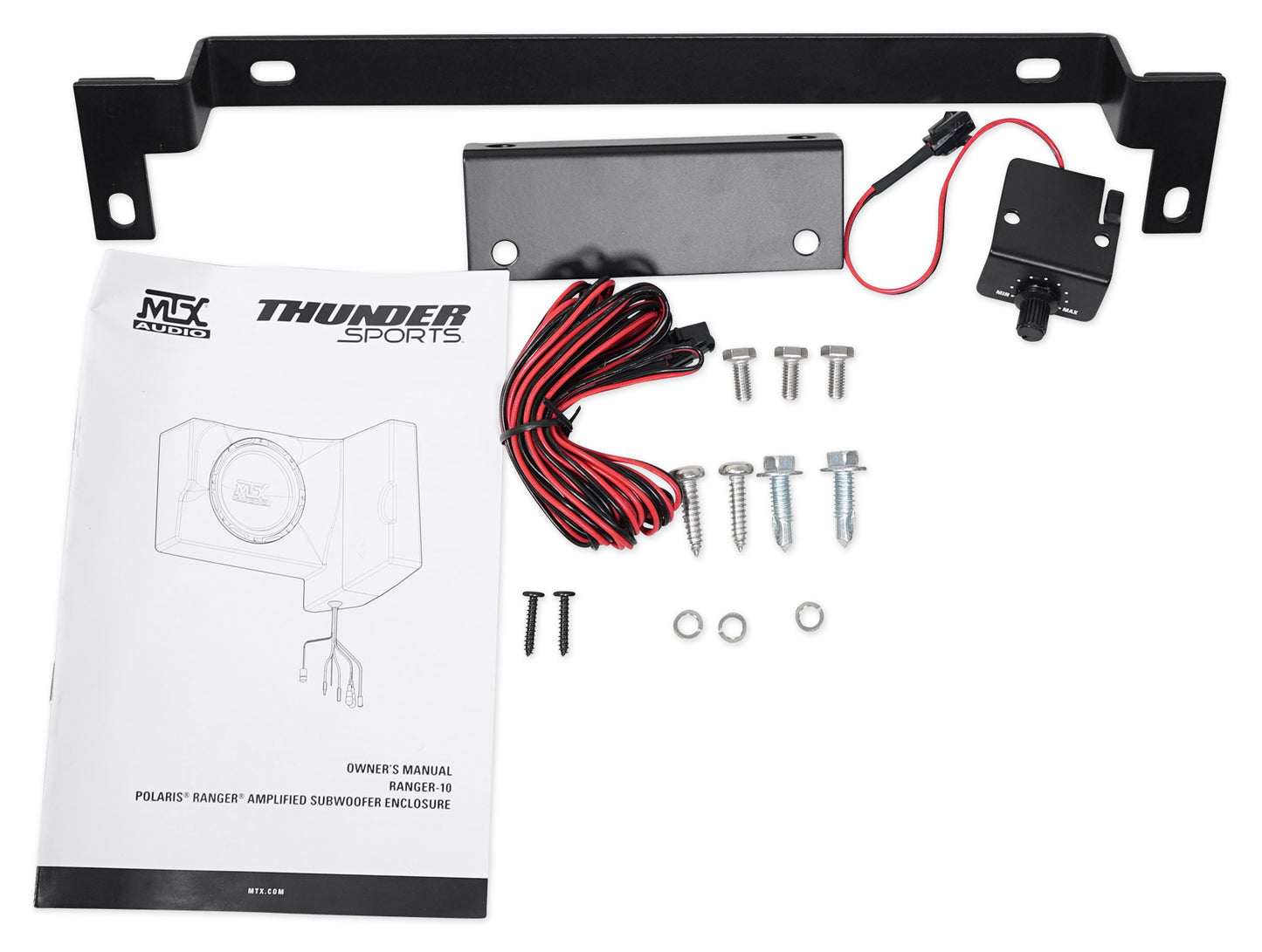 10" Powered Under-Seat MTX Subwoofer+Tower Speakers for 2014-2017 Polaris Ranger