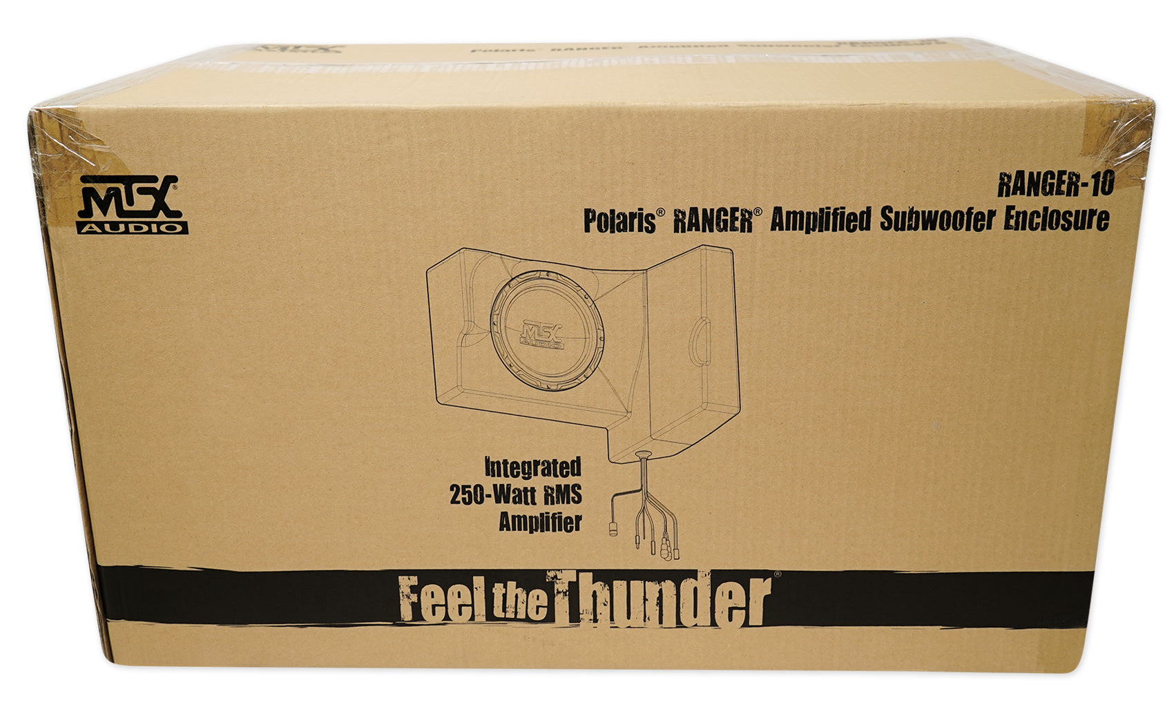 10" Powered Under-Seat MTX Subwoofer+Tower Speakers for 2014-2017 Polaris Ranger