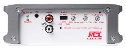 MTX WET500.1 1000w Marine Mono Amplifier Class D+Amp Kit 4 Boat/ATV/UTV/RZR/Cart