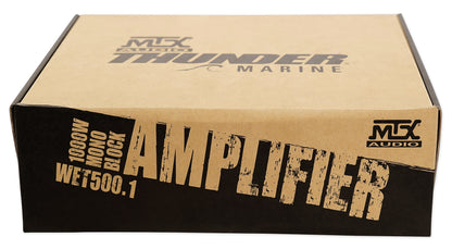 MTX WET500.1 1000w Marine Mono Amplifier Class D+Amp Kit 4 Boat/ATV/UTV/RZR/Cart