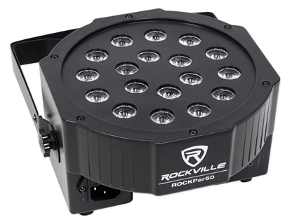 RockPAR50 Black 8-Pack + DMX Cables & Travel Bags Bundle