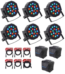 RockPAR50 6-Pack + RLB90 Bags Bundle