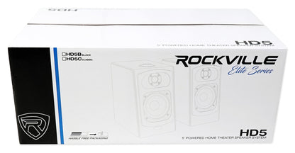 HD5B Black + RHTSB 36" Speaker Stands Bundle