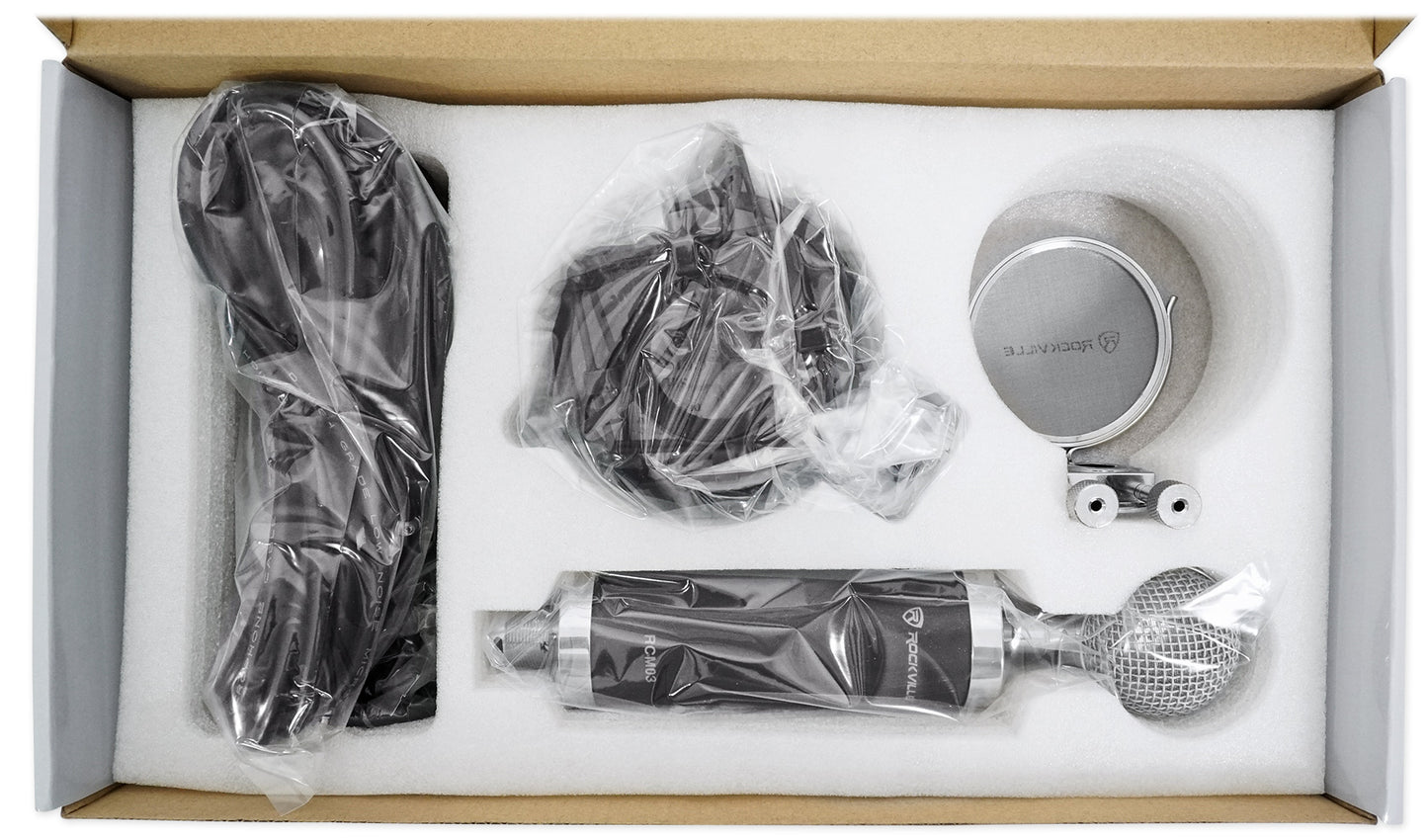 RCM03 Condenser Microphone + RockShield 1 Isolation Shield Bundle