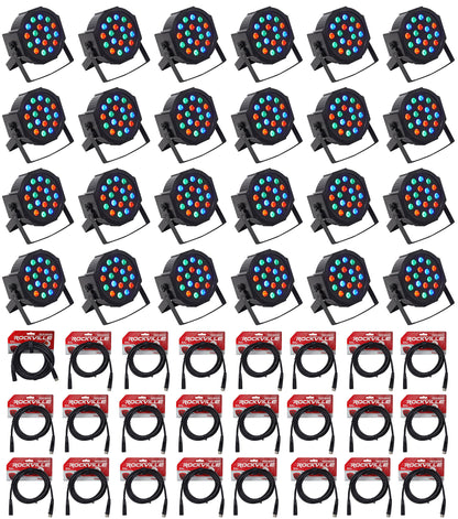 RockPAR50 LED RGB 24-Pack + DMX Cable Bundle