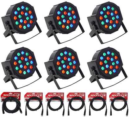 RockPAR50 LED RGB 4-Pack + DMX Cable Bundle