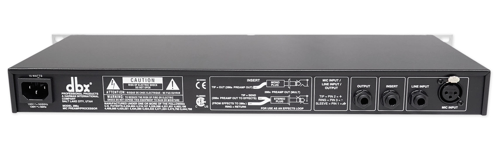 DBX 286S Microphone Mic Pre-Amp Processor 286 S, Phantom Power+Condenser Mic