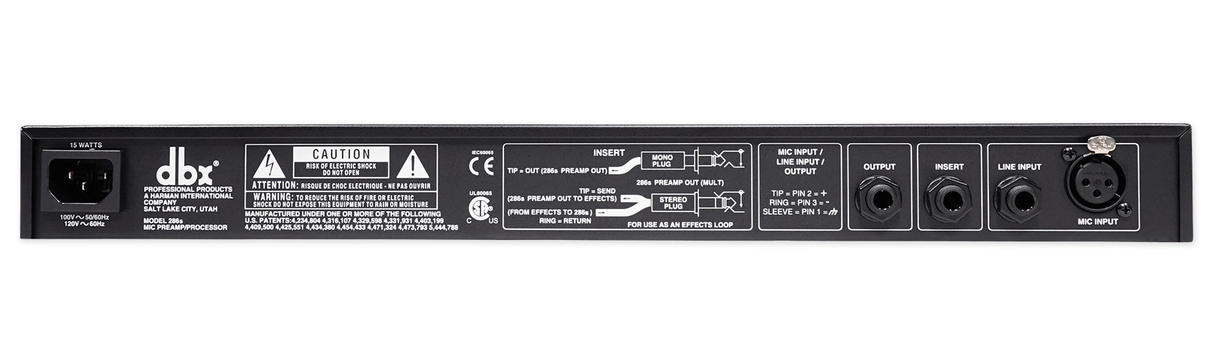 DBX 286S Microphone Mic Pre-Amp Processor 286 S, Phantom Power+Condenser Mic