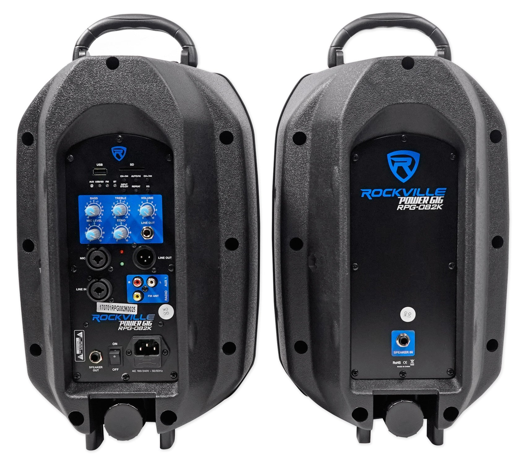 RPG082K Dual 8" PA System + RBG10S Subwoofer Bundle