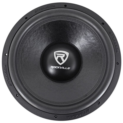 Rockville 15" Subwoofers 2-Pack + KRYPTON-M5 Mono Amplifier Bundle
