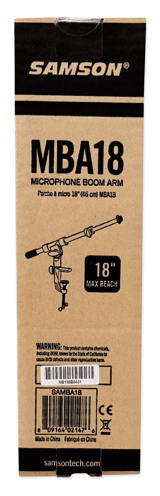 RCM02 Condenser Microphone + Samson MBA18 Boom Arm Bundle