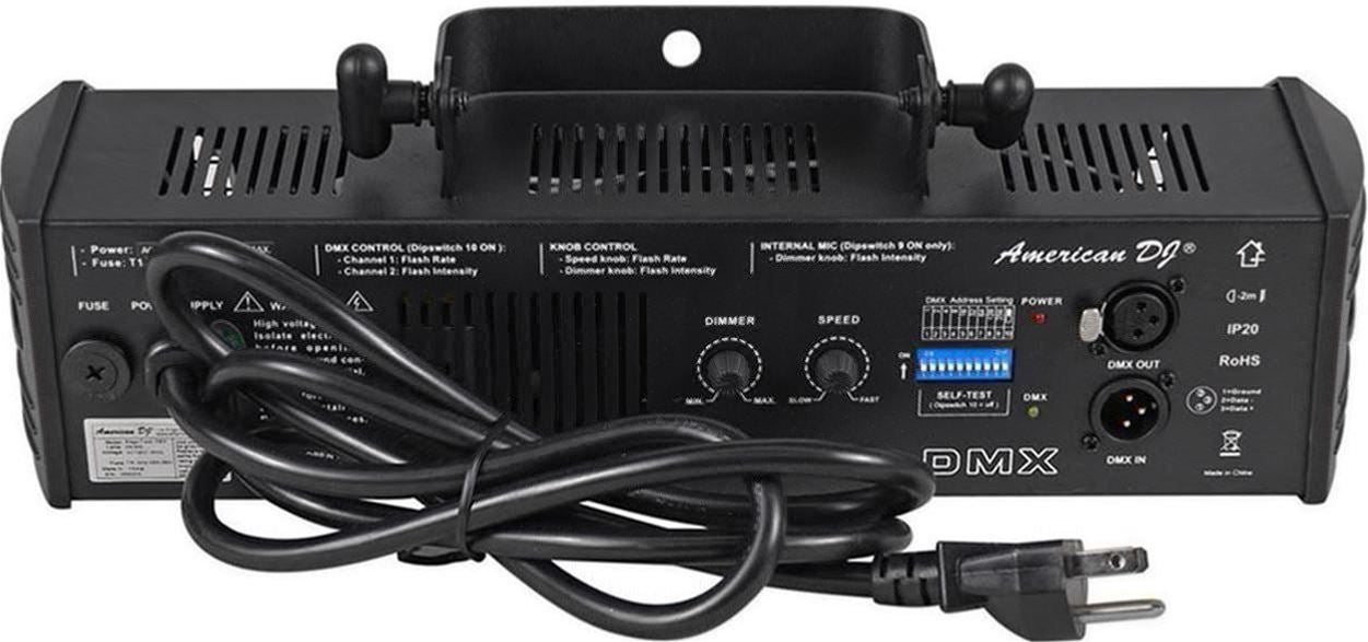 American DJ Mega Flash DMX 800w Compact DMX Strobe Light+Sound Sensor+Wash Light