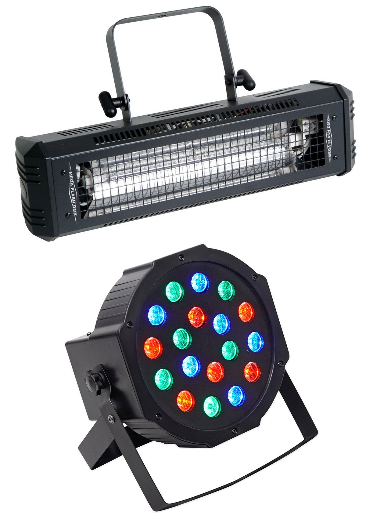 American DJ Mega Flash DMX 800w Compact DMX Strobe Light+Sound Sensor+Wash Light