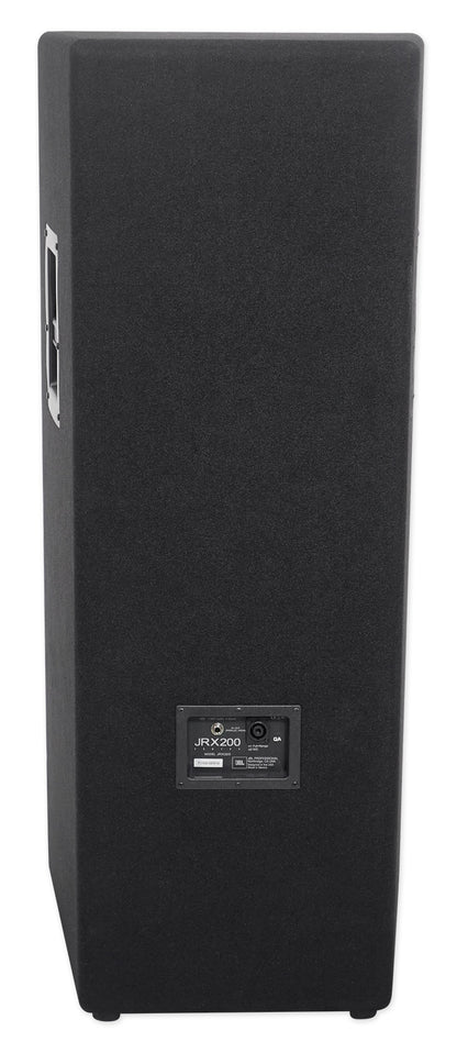 JBL JRX225 Dual 15" 4000w DJ/PA Speakers+Powered 8-Channel Mixer w/USB/Effects