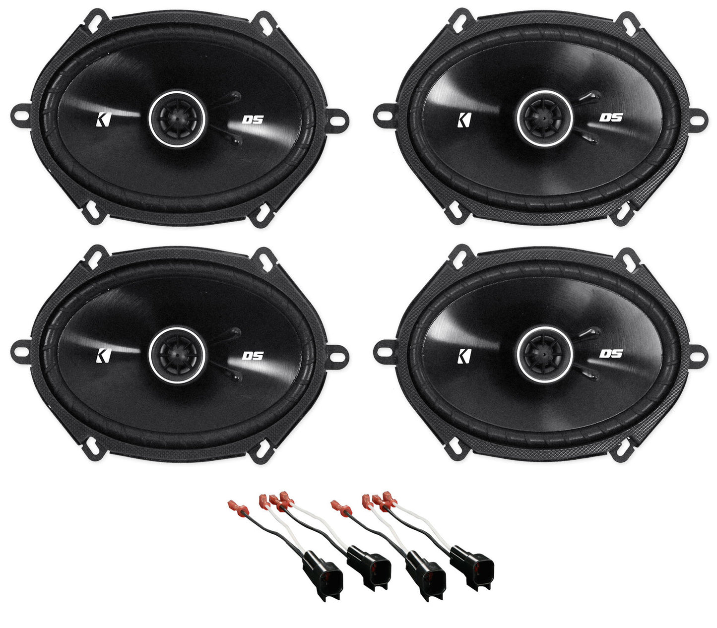 Kicker 6x8" Front+Rear Speaker Replacement Kit For 05-07 Ford F-250/350/450/550