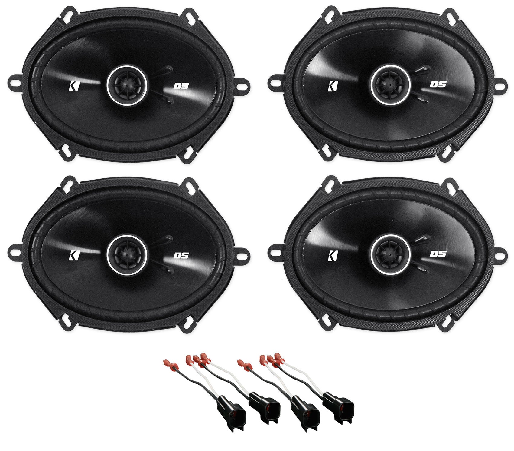 Kicker 6x8" Front+Rear Speaker Replacement Kit For 05-07 Ford F-250/350/450/550