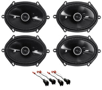 Kicker 6x8" Front+Rear Speaker Replacement Kit For 05-07 Ford F-250/350/450/550