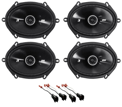 Kicker 6x8" Front+Rear Speaker Replacement Kit For 05-07 Ford F-250/350/450/550