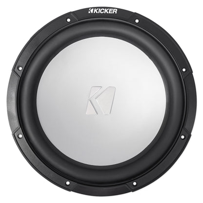 KICKER 45KM104 10" 350w Marine Boat Subwoofer+Amplifier+Charcoal Grille w/LED's
