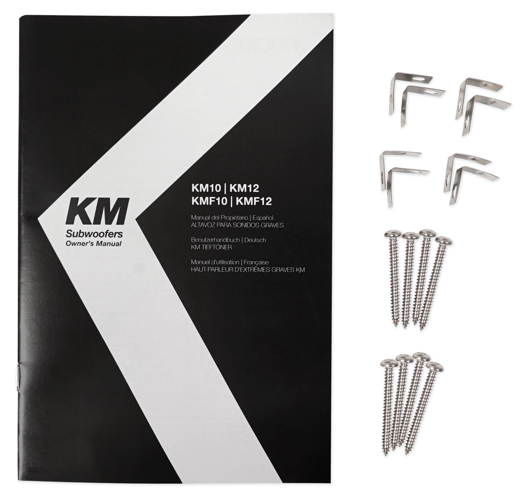 KICKER 45KM104 10" 350w Marine Boat Subwoofer+Amplifier+Charcoal Grille w/LED's