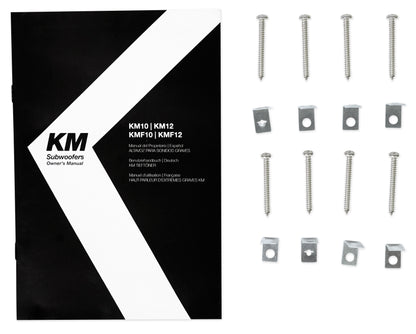 KICKER 45KMF104 10" Free Air Marine Subwoofer + Amplifier SVC 4-ohm Sub KMF10