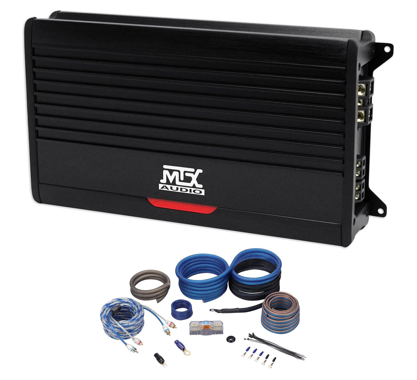 MTX THUNDER1000.1 1000 Watt RMS Mono Class D 1-Ohm Car Audio Amplifier+Amp Kit