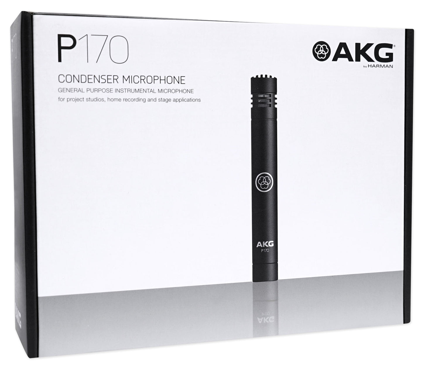 AKG P170 Studio Condenser Pencil Microphone Recording Instrument Drum Mic+Boom
