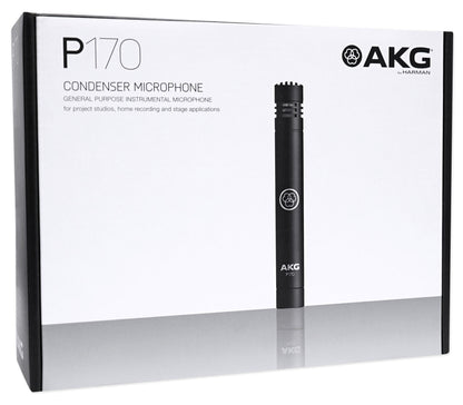 AKG P170 Studio Condenser Pencil Microphone Recording Instrument Drum Mic+Boom