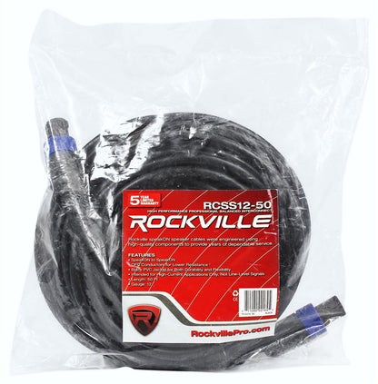 RSG15 Speakers 2-Pack + RPM870 Powered Mixer + 50' Cables Bundle